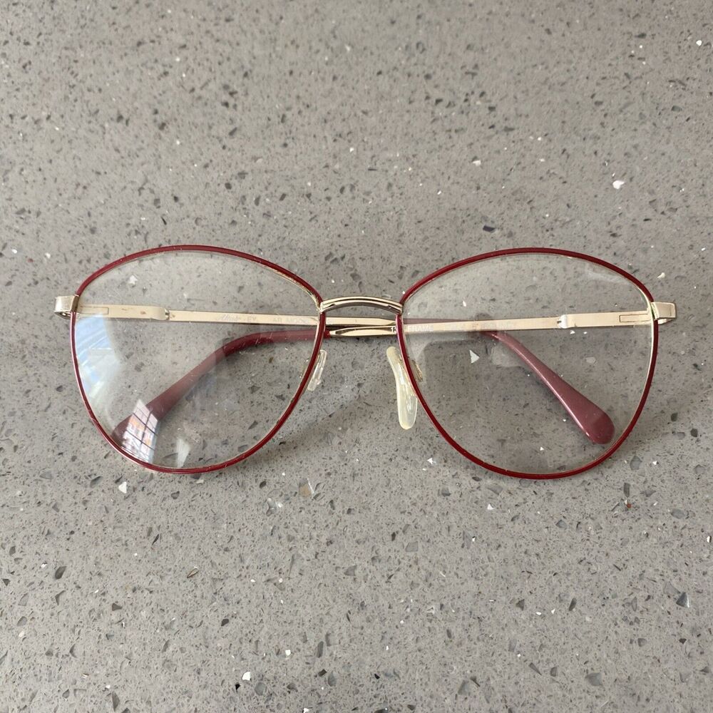 Vintage Altair Eyewear 320 Eyeglasses Frames ONLY 56-15-135 Burgundy Italy